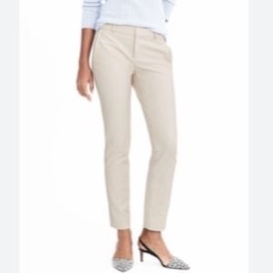 Banana Republic WHITE Martin Fit Straight Leg Trouser